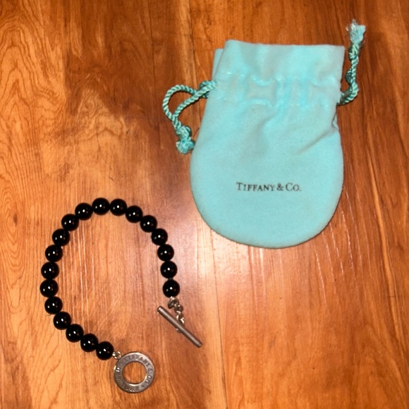 Tiffany's Black Onyx and Sterling Silver Bracelet - Picture 1 of 3